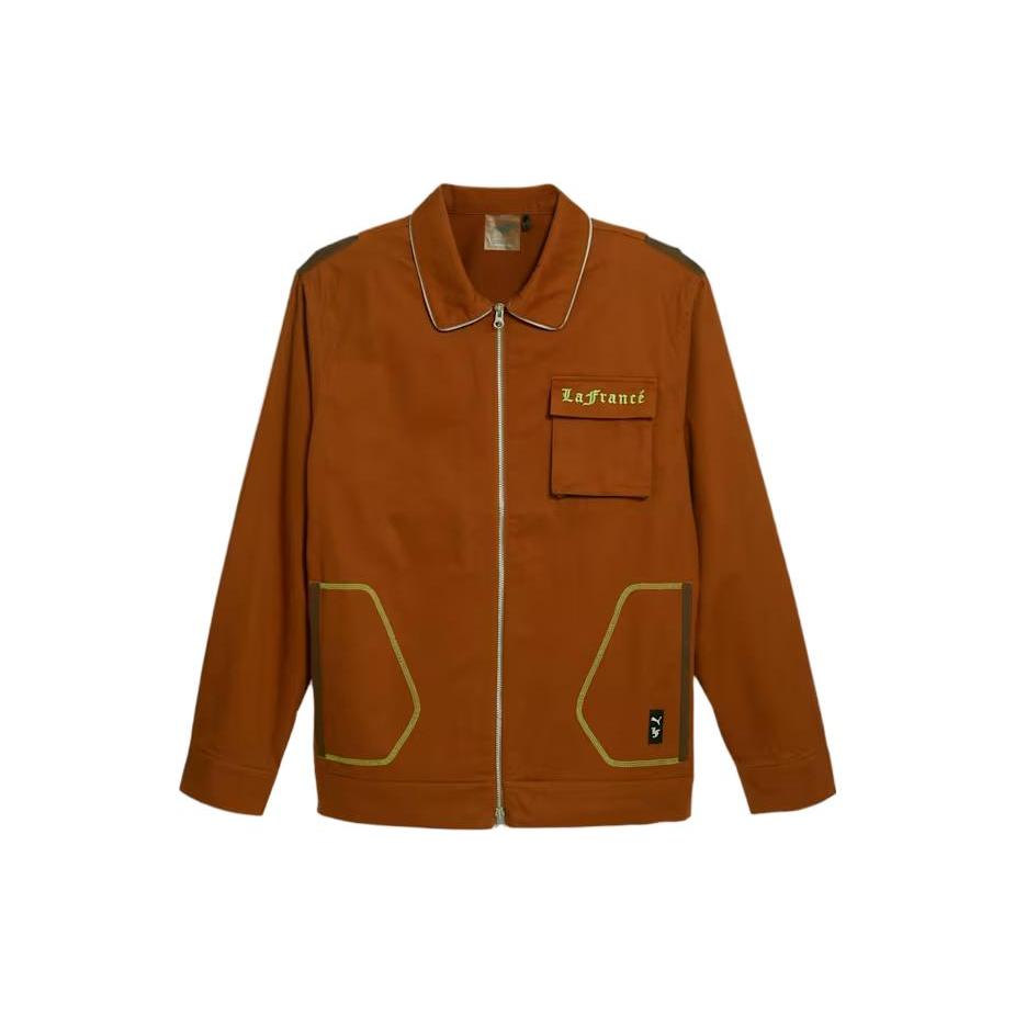 

New PUMA HOOPS X LAFRANCE Jackets Men s Brown 622826-01 S