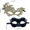 2x Halloween Party Mask for Women Men Masquerade Mask Half Face Mask Evening Prom Mask Lace Eye Mask Mardi Gras Mask-Ins