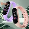 Fashion Sports Bracelet with LED Display, Rounded Dial, Adjustable Silicone Strap, Digital Watch