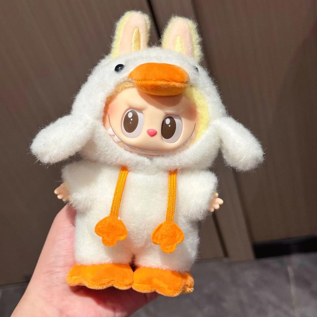 Designed For Labubu Plush Duck The Monsters Forest Fairy Tale Series Clothes Adorable Original Custom Hook Weaving Clothes Doll Accessories