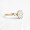 San Jie Rhinestone Egg-Shaped Engagement Ring - European & American Fashion, Super Shiny Wedding Ring