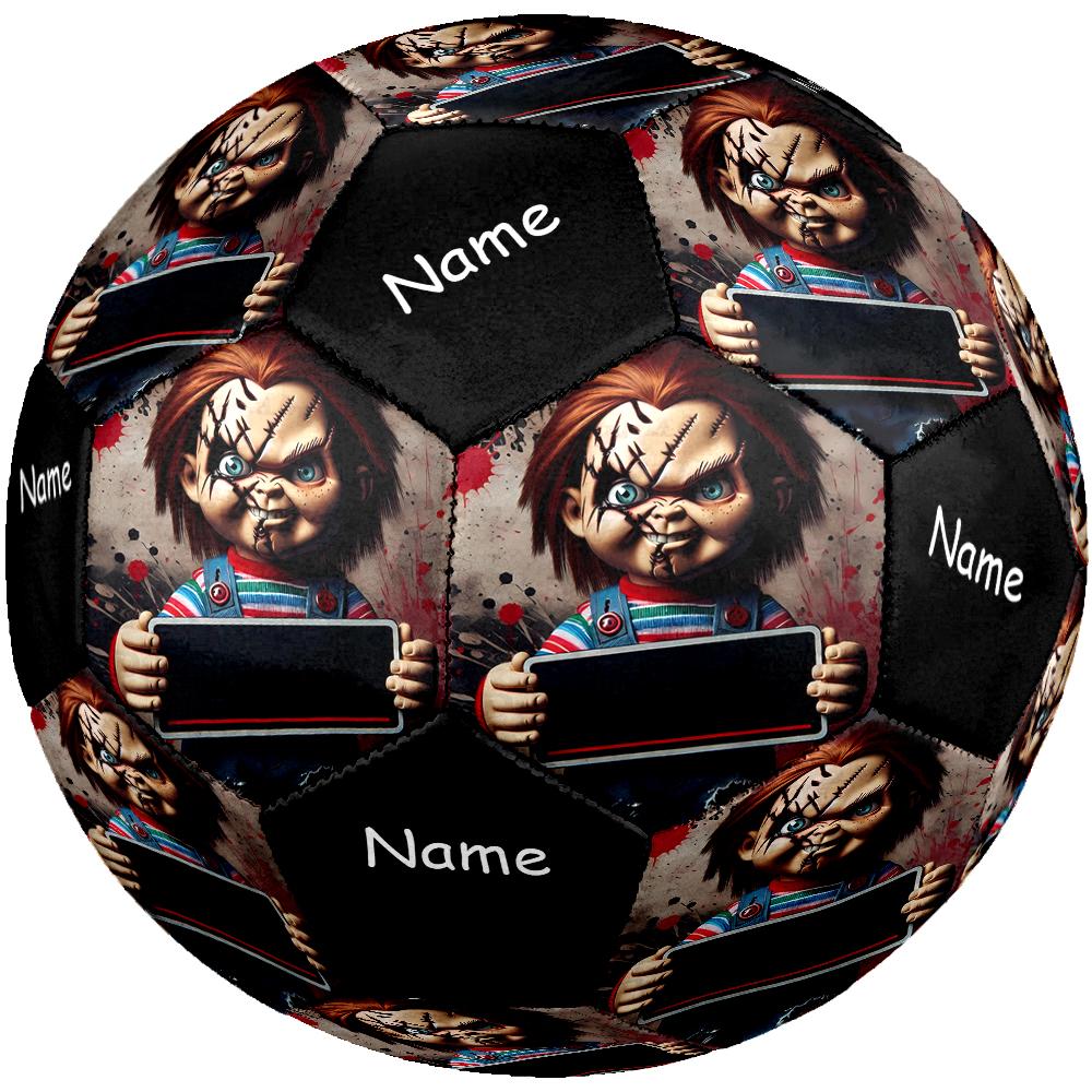Custom Name Chucky Theme Size 5 Soccer Ball, Suitable for Both Indoor and Outdoor Matches, a Gift Suitable for Everyone.
