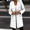 Women's  And Winter Long-Sleeved Suit Collar Double-Breasted Neko Jacket