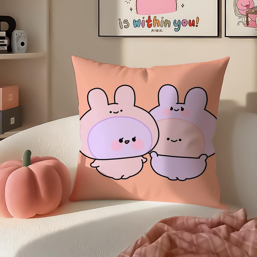 

Cute Kawaii Japanese VTuber AAsamimichaan Cushion Cover Pillowcase Short Plush Invisible zipper Room Sofa Cushion Cover 30X30cm