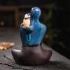 Creative Skeleton Couple's Valentine's Day Backflow Incense Burner with Shaped Ceramic Incense Burner Crafts and Decorations