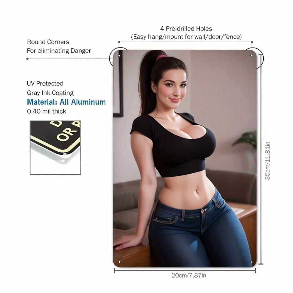 Vintage Aluminium Wandkunst Abstrakt Körper Dekor Schild - Wiederverwendbare Einfache Installation Plug-in Wanddekoration für Schlafzimmer Wohnzimmer Küche