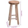 Teak Solid Wood Bar Stool