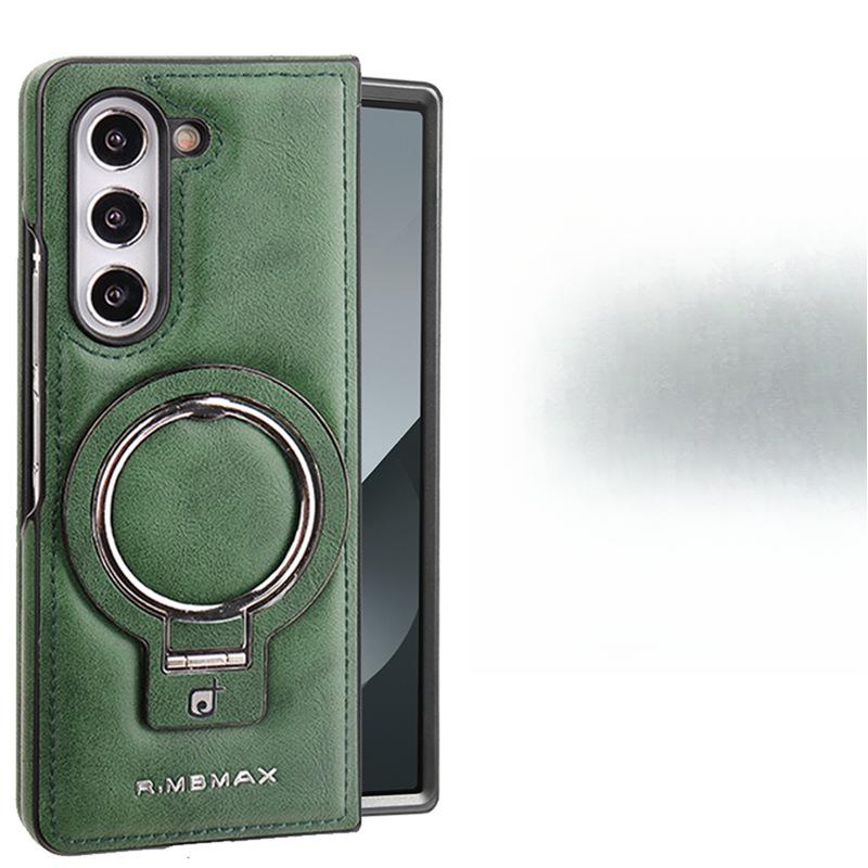 Suitable for Samsung Zfold6 Mobile Phone Case Holder Magnetically Absorbed Galaxy Folding Cover Fold5/4/3 Anti-fall Leather Case