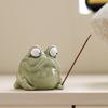 1pc Creative Ceramic Frog Incense Holder-Whimsical Frog Design Mini Incense Stand for Tea Ceremony Home Decor,Unique Home Fragrance Display,Frog Decor