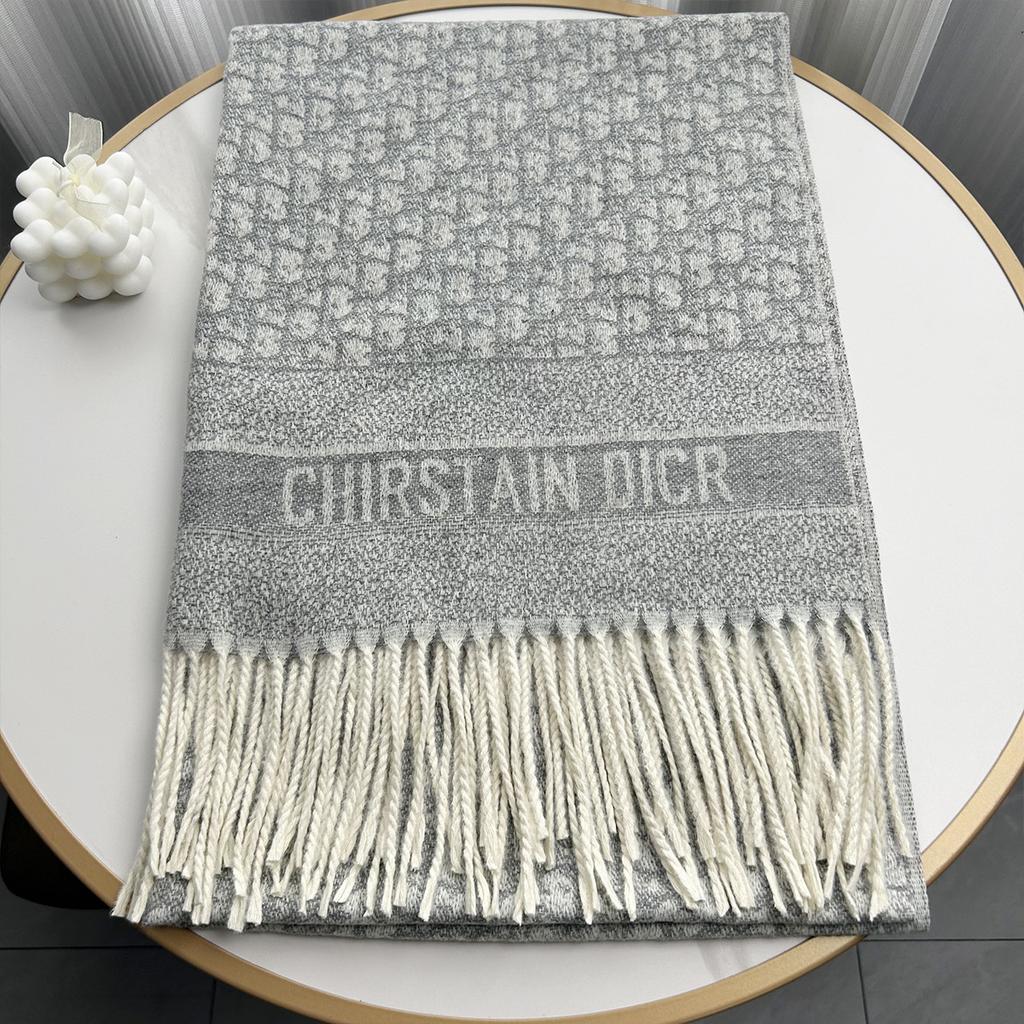 New Letter Printed Warm Women's Scarf Winter Imitation Cashmere Tassel Long Shawl