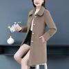 Winter Thickened Long Lamb Fur Jacket Woolen Coat for Mothers And Middle-Aged Women Fashionable Polyester