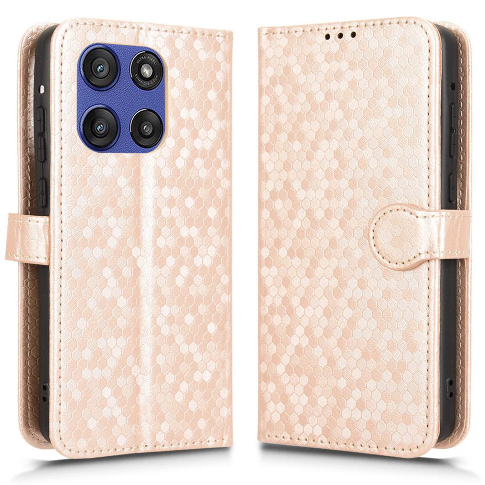 For Motorola Moto G Stylus 5G (2025)/Edge 60 Stylus 5G Wallet Case Dot Pattern Imprint PU Leather Phone Cover