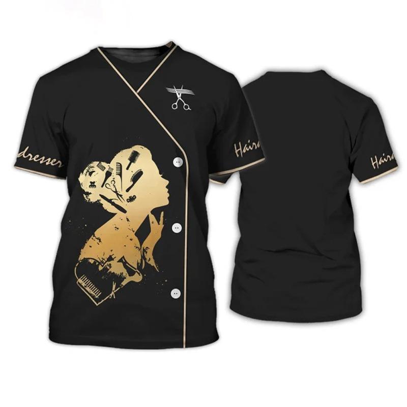 New Barber Hairdresser 3D Print T-shirts Women Uniform Streetwear Workwear T Shirt Harajuku Oversized Tops Tees Unisex Clothing