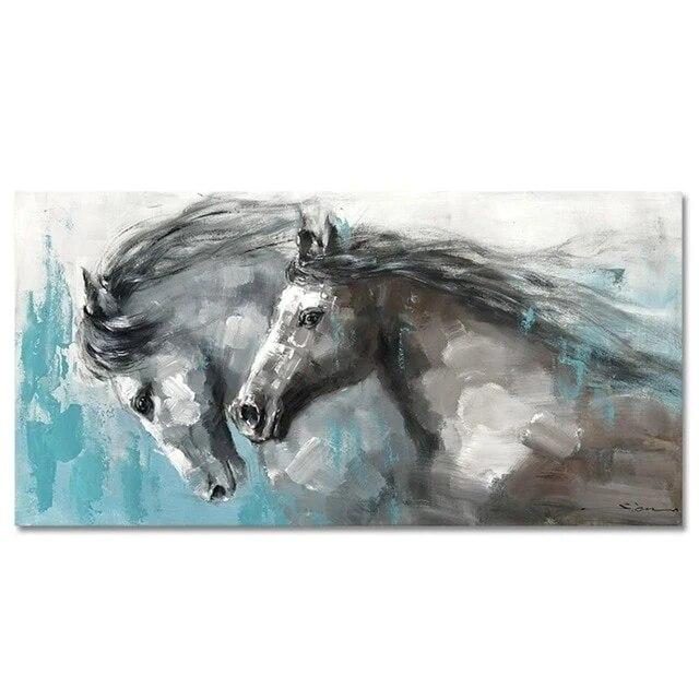 Running Horses On The Wall Modern Animals Posters and Prints Canvas Paintings Wall Art Pictures Home Decoration for Living Room No Frame