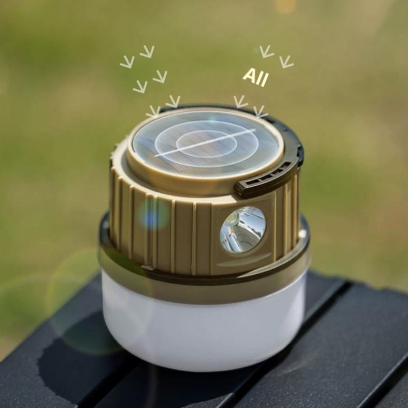 Solar Camping Light 2400Mah Rechargeable Led Ipx5 Waterproof Portable Emergency Lamp Outdoor Multifunctional Camping Light