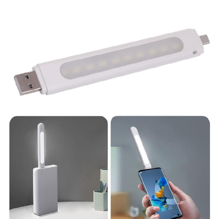 Usb LED Light 10 LED Beads TypeC Night Lamp Support Micro USB or UsbC for Car Computer and Power Banks