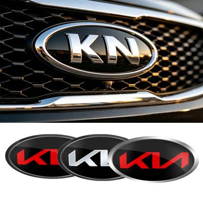 18.3/17.1/14.9/12.9/11.9/11.4CM Car Emblem Front Grille Badge Trunk Decal Accessories For Sportage GT RIO Ceed Picanto Pegas