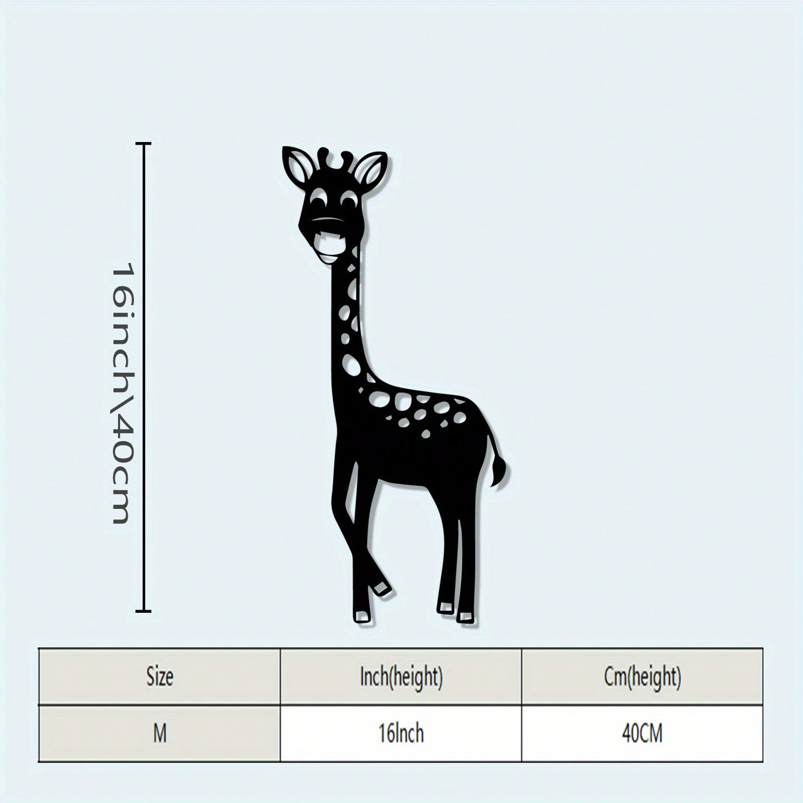 

Iron Giraffe Wall Art Metal Mural Retro Home Decor Statue Christmas Gift Living Room