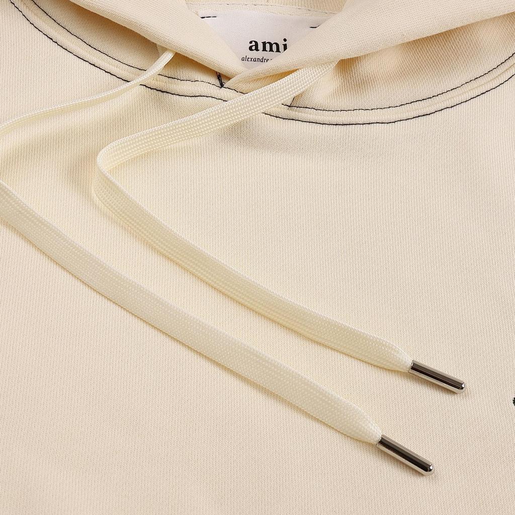 AMI 2025 Autumn and Winter New Letter Embroidery High-quality Cotton Men Hooded Sweatshirt