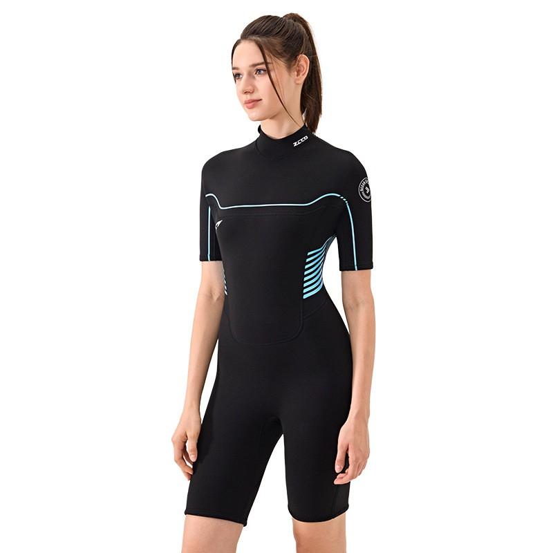 3mm Full Bodysuit Wetsuit Men Women - Warm Short Sleeve Dive Suit Snorkeling Surfing Swimming