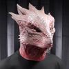 Flame Dragon Head Cover, Party Latex Mask
