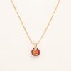 Festive Red Pomegranate Zircon Pendant Necklace & Enamel Bracelet with High-End Earrings Set