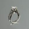 Sanjie Ring, Simple and Versatile Zircon Ring for Men and Women, Accessories Retro Flower Shape Diamond Ring