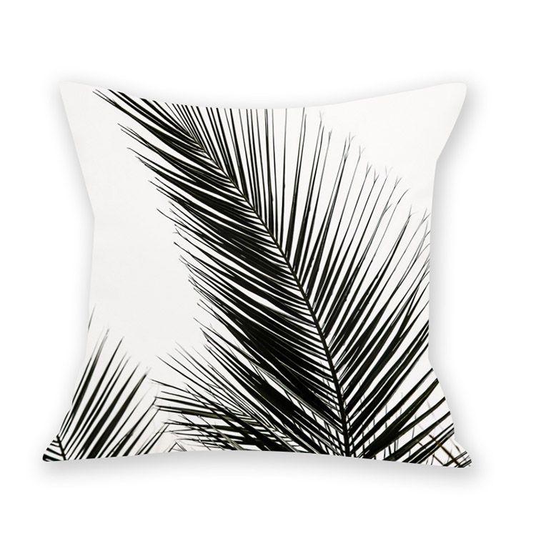 Printed Imitation Gold-pinning Plush Creative Leaf Pillowcase Style Pillow Waist Sofa Decoration