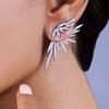 ZAKOL Fashion Luxury Feather Crystal Wing Symmetrical Stud Earrings Exquisite copper Color Party Zircon Accessories for Women
