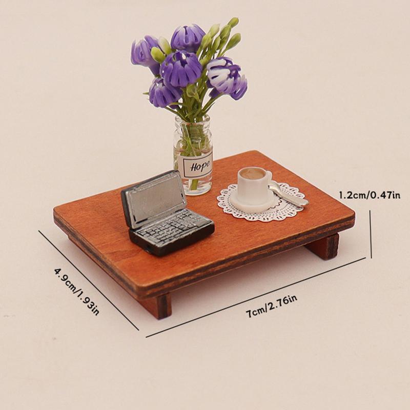 

6 шт. Имитация Миниатюрный Компьютер Низкий Столик Кофейный Ваза Украшение Кукольный Домик Аксессуары Реквизит для Сцены Отдыха фиолетовый