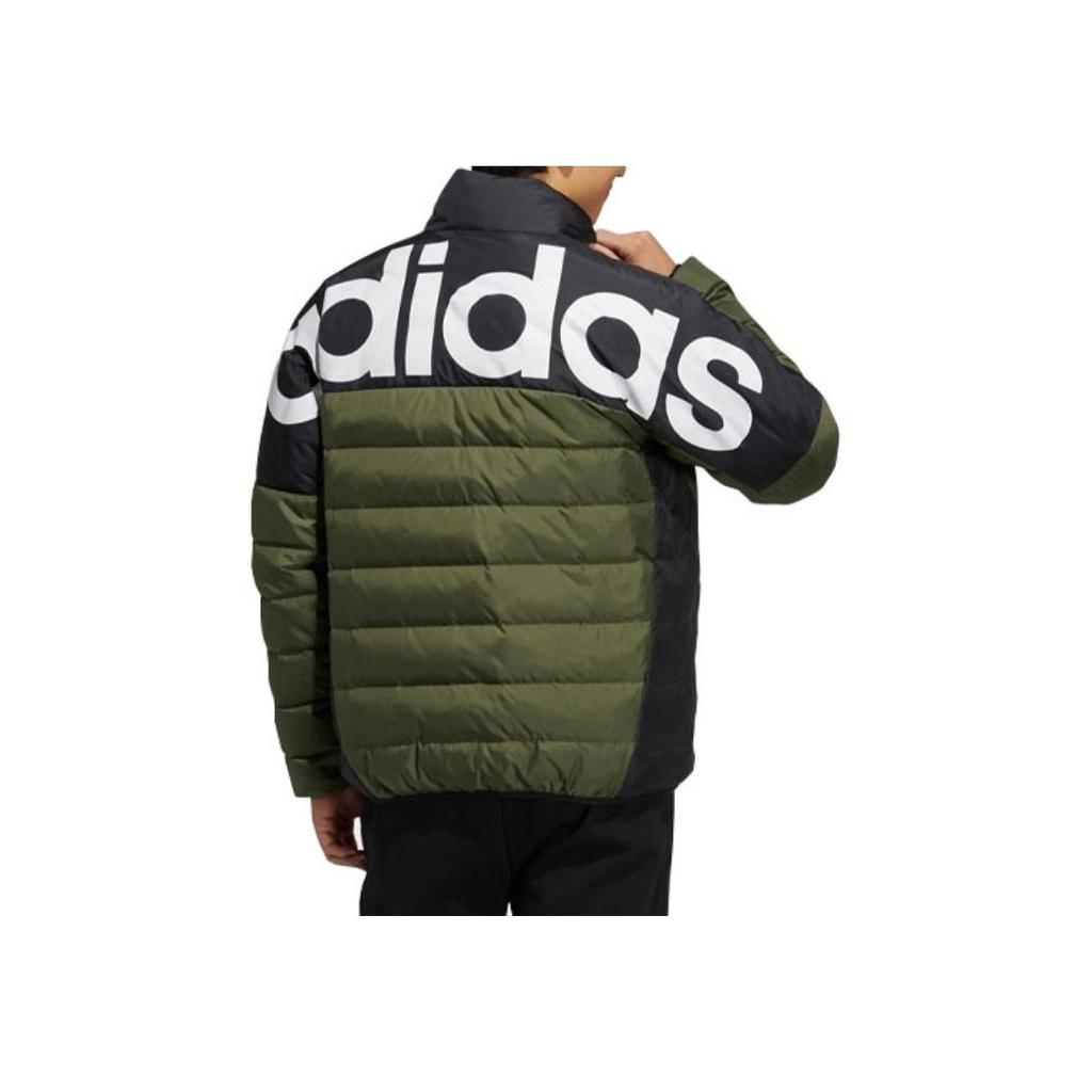 adidas Neo Alphabet Logo Duck Down Sports Jacket Men Jackets Dark-Olive-Green H45233