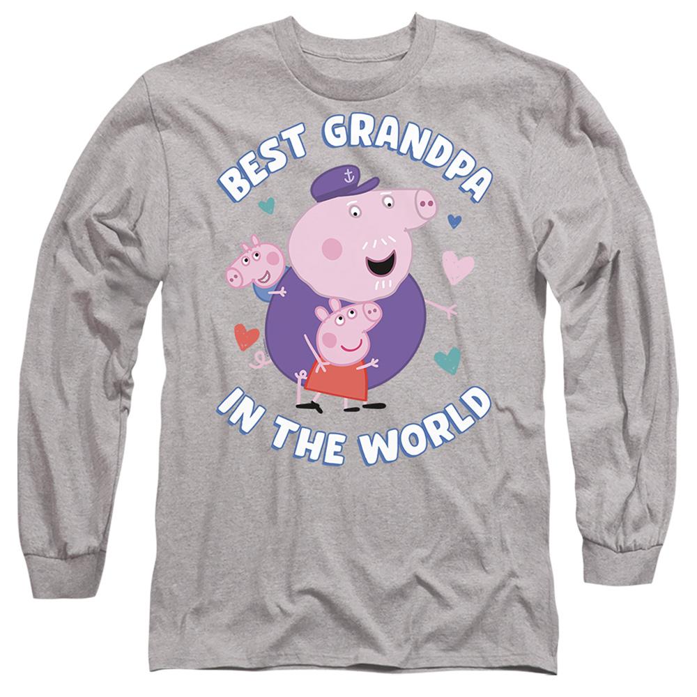 Peppa Pig Unisex Adult Best Grandpa In The World Long-Sleeved T-Shirt