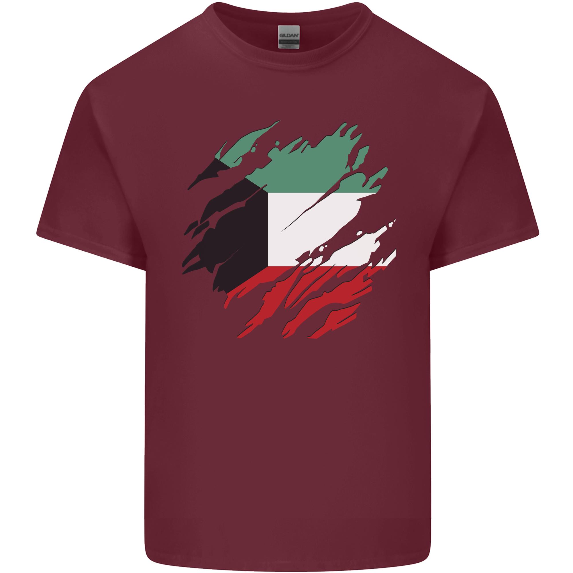 Torn Kuwait Flag Kuwaiti Day Football Unisexs Light Cotton TShirt S