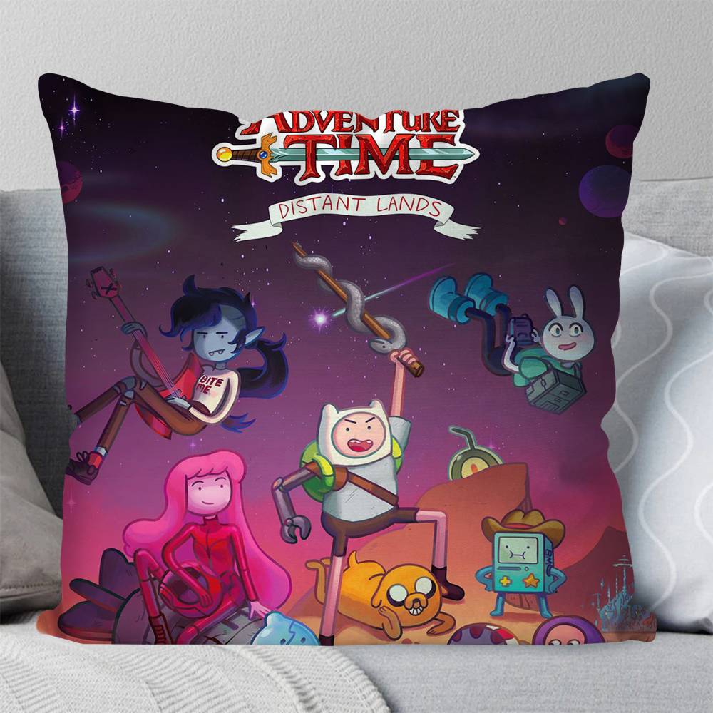 Cartoon Adventure Time Classic Movie Pillow Case Square Pillow Bedroom Sofa Leisure Comfort Cushion Living Room Home Decoration