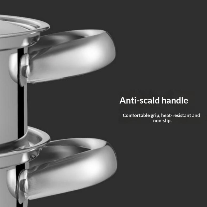 Stainless Steel Single/Double-Layer Steamer Basket Strainer Pot Steaming Grid Thickened Generic Food Steam Rack Home Cooking