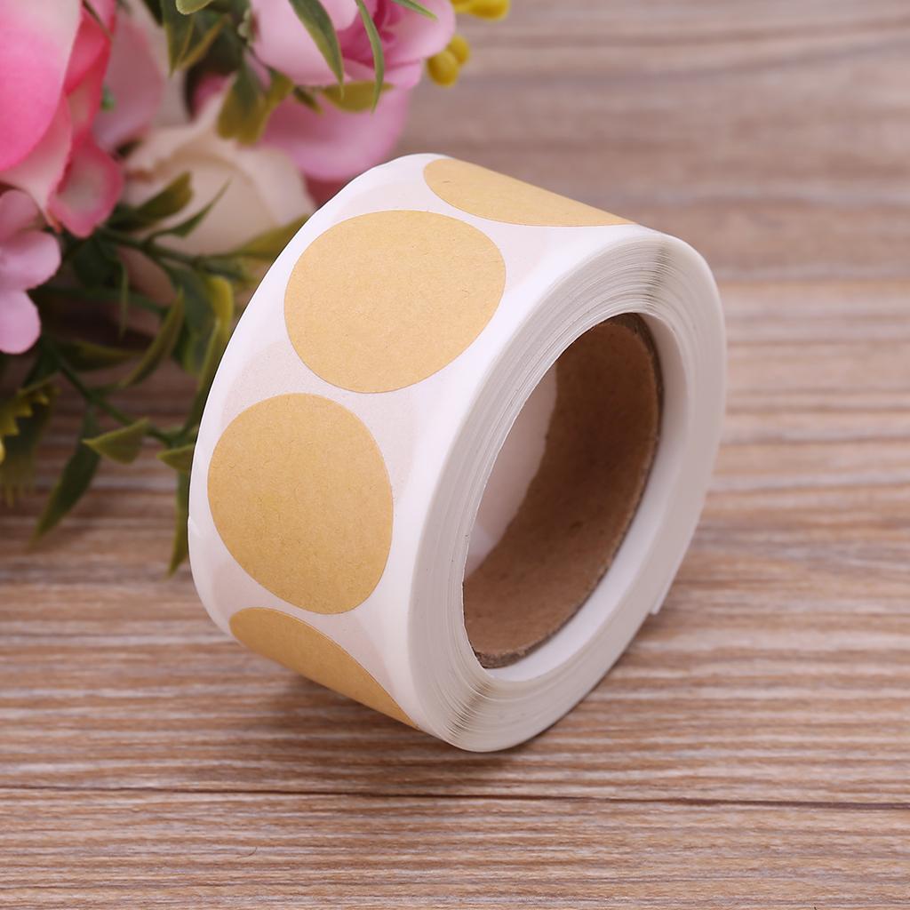 Kraft Paper Label 500pcs/roll Self Adhesive Bakery Pastry Cooking Decal for Birthday Party Graduation Ceremonies Gift