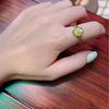 Classic Charms Chinese Style Inlaid Diamond Brushed Small Flowers  Ring Retro Light Luxury Rings for Women Wedding Jewelry
