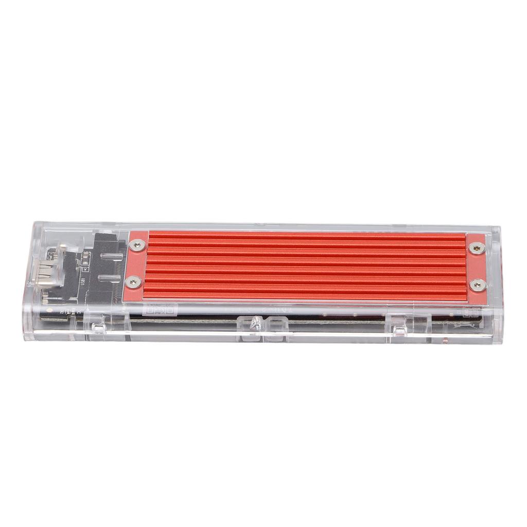 External Hard Drive Adapter 10Gbps Transparent NVME M.2 to Type C USB3.1 Gen2 Converter Case (Not Inclube Hard Disk)