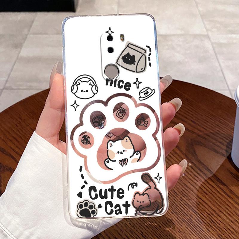 Jelly Casing For Xiaomi Poco F1 Coque Capa Clear Silicone Soft TPU Back Cover Cute Cat Rabbit Heart Protective Case Fundas