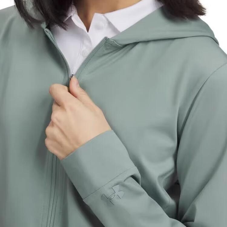 Under Armour Ss25 Drive Simple Comfortable Hooded Slim Fit Long Sleeve Sweatshirt Women Sweatshirt Lime-Green 1389971-348