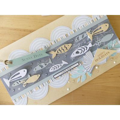 Mehrteilige Fisch-Stanzformen aus Metall, geprägtes Papier, Scrapbook, Fisch-Stanzform zur Dekoration