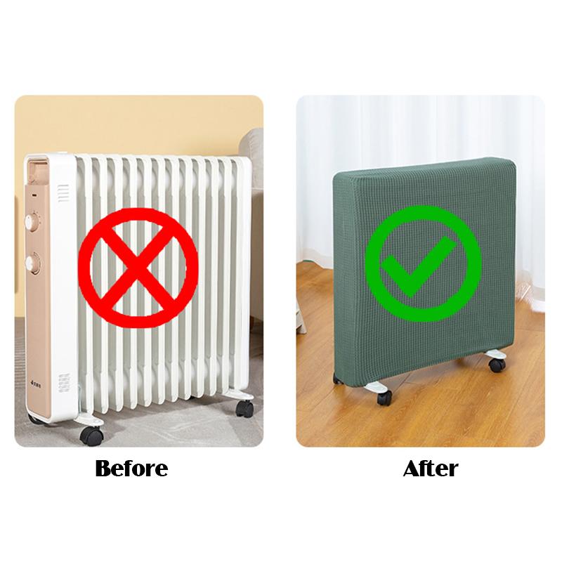 New Radiator Dust Cover Household Oil Tin Dust Cover Heater Dust Cover Fabric Electric Heating Dust Cover Home Storage Cleaning