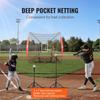 7x7 Ft Baseball Softball Practice Net, Portable Baseball Training Net for Hitting Batting Catching Pitching, Backstop Baseball Equipment Training Aids