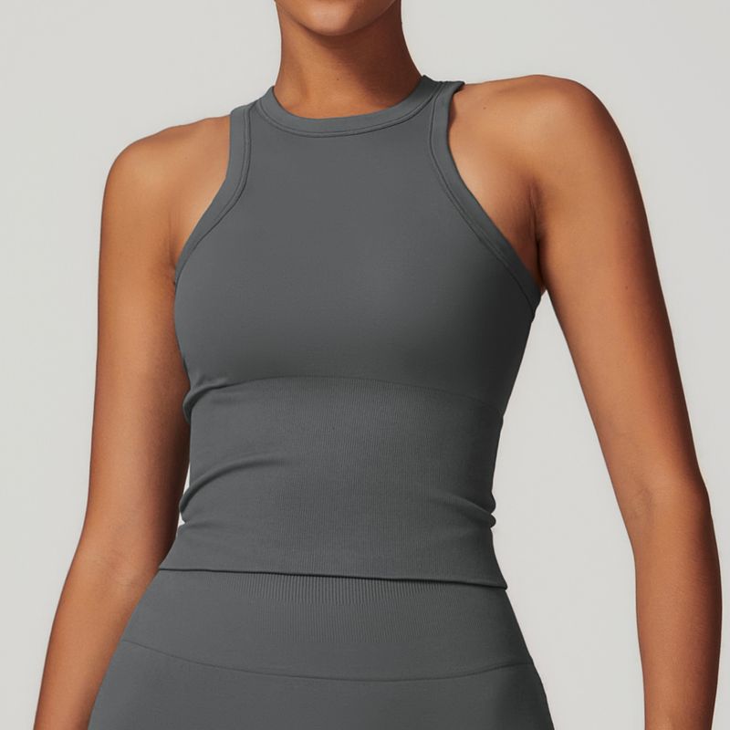 Guangzhou Zechuang Clothing Co., Ltd. Seam Tight I-Shaped Beauty Back Yoga Vest Integrated Belly Covering Exercise