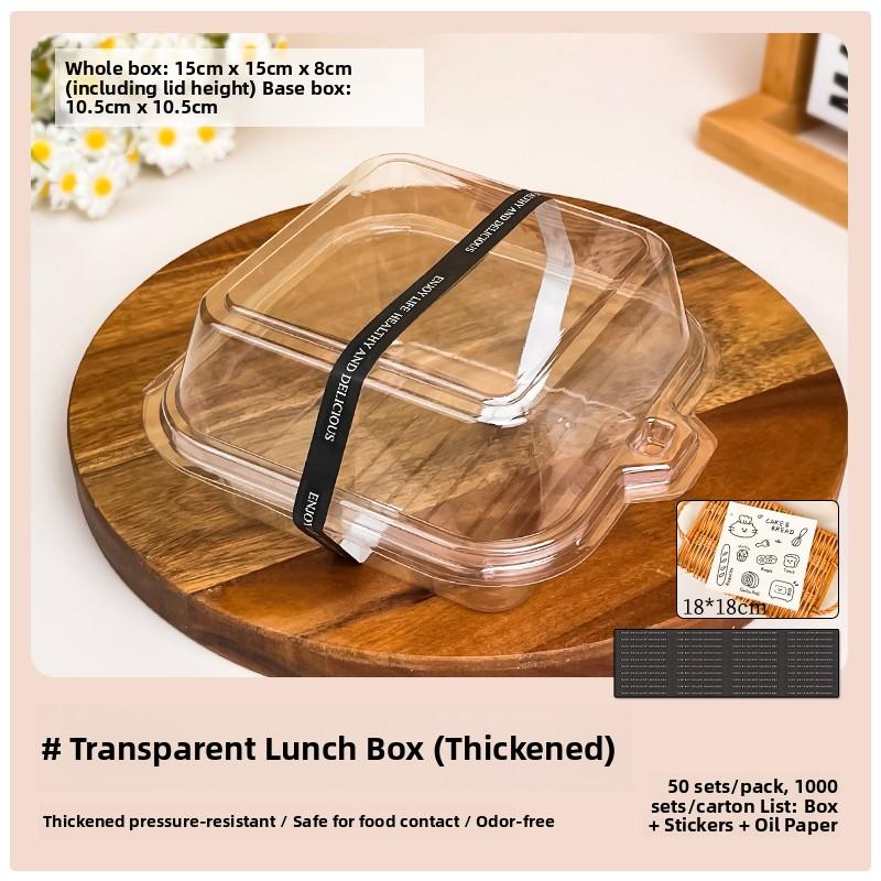 Transparent Tiramisu Packaging Box Cake Dishes Mousse Cutting Sweet Dessert Baking Western Pastries Separation Packing Box