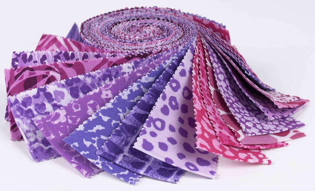 Soimoi 40 ks Bavlněné předřezané látky s potiskem zvířat na patchwork a řemesla, proužky 2,5 x 42 palců, Jelly Roll -