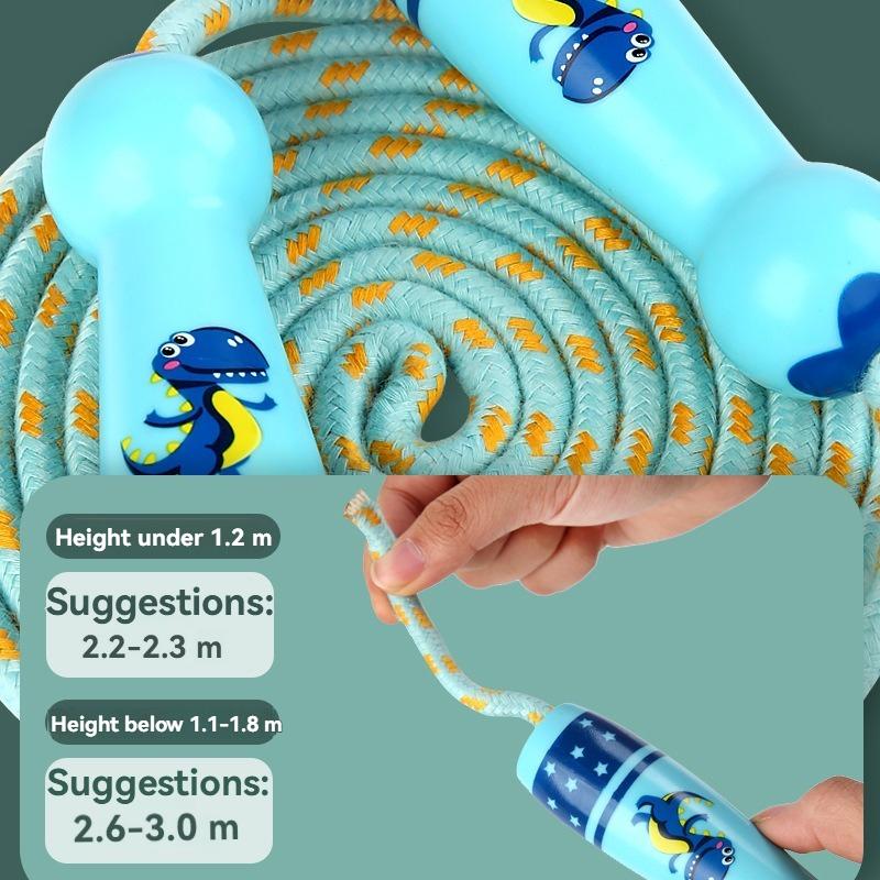 New Children Adjustable Cotton Jump Ropes Sport Fitness Lovely Cartoon Skipping Handle Fillet Design Outdoor Sports Exercise Toy