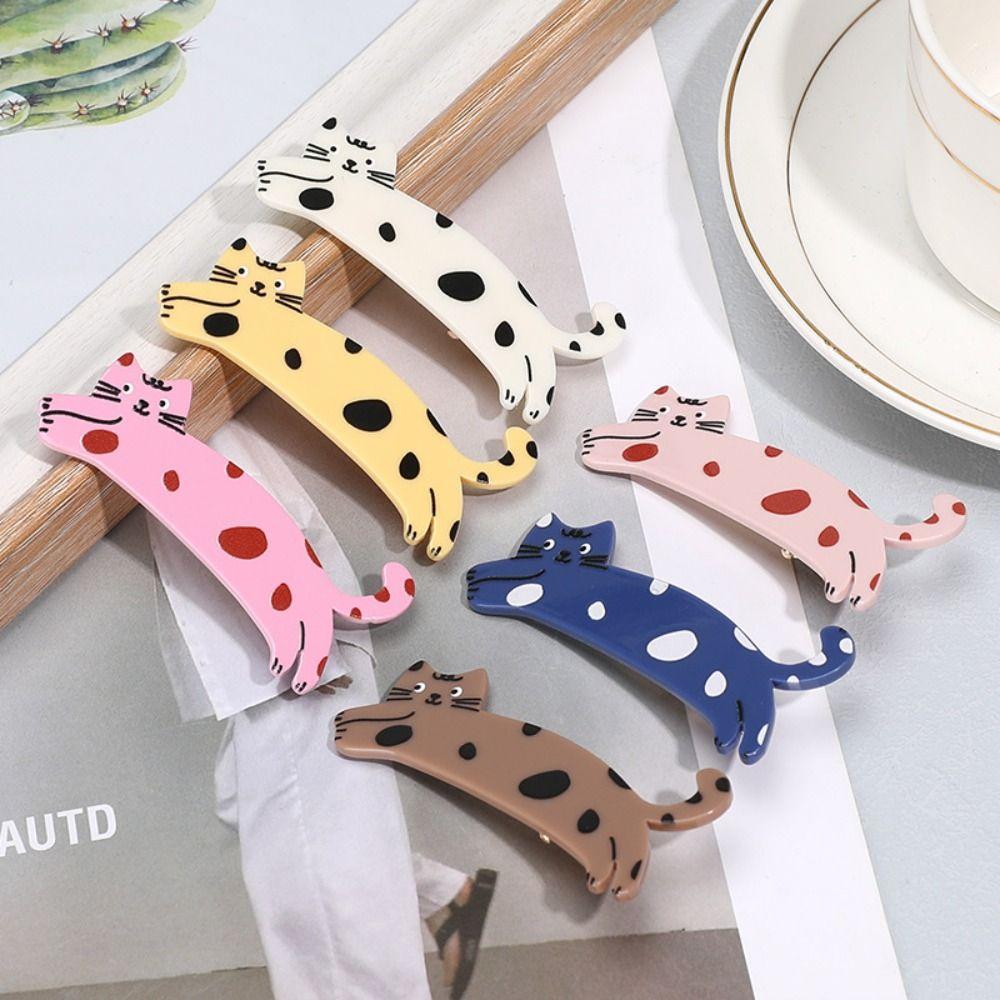 Pet Acetic Acid Hair Clip Colorful Cat Duckbill Clip Sweet Cat Hair Clip Daily