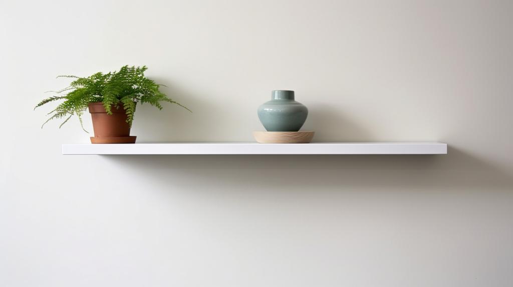 White Hanging Shelf, Wall Shelf, Bookshelf, Loft 80 Cm