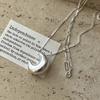 Fashion Chunky Moon Pendant 925 Sterling Silver Dainty Sweater Box Chain Necklace for Women